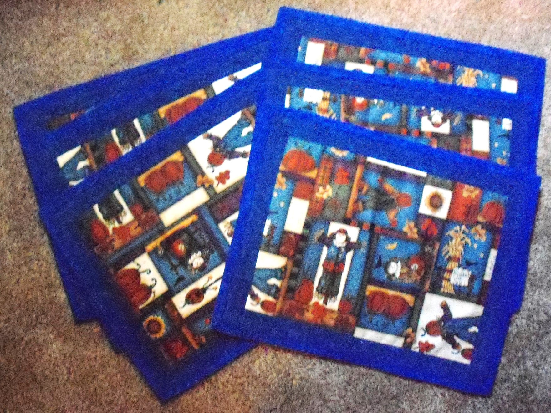 Six Fall Fun Placemats: 16x13--Enhanced Panel Table Decor