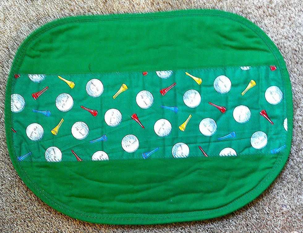 Thumbnail: Golf Table Runner (14x37.5) Placemats (13x17): Homecrafted Table Decor