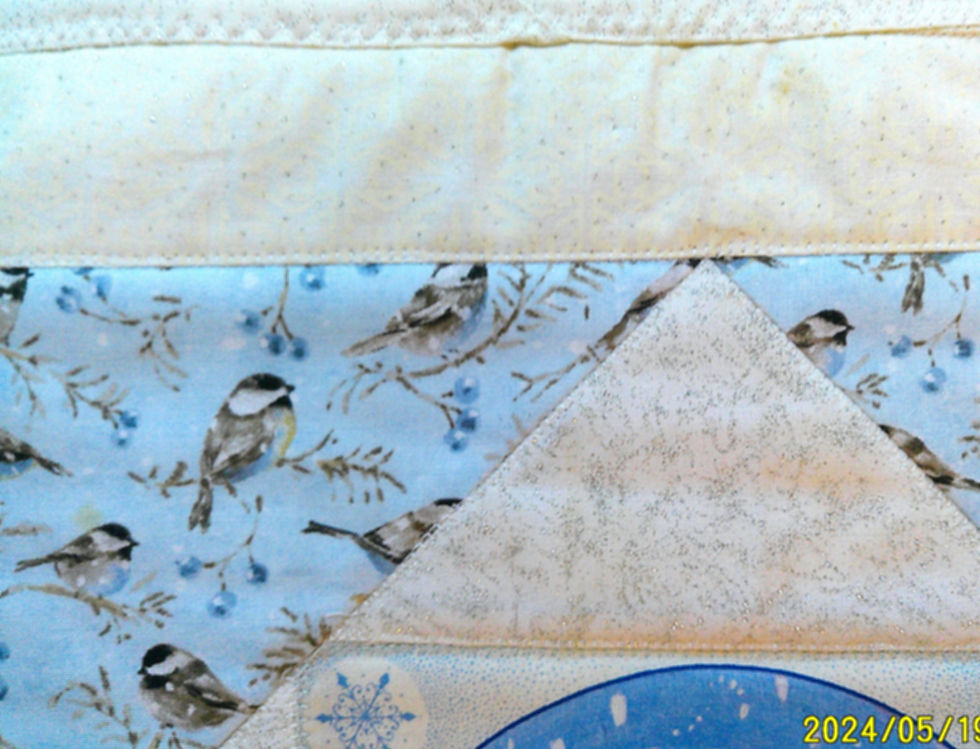 Thumbnail: Winter Scene Wall Quilt: 17.25x23.5--2 Panel Polar Bears Cubs Wall Decor