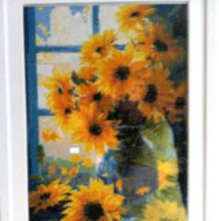 Sunflower in Vase Diamond Art Wall Decor: 13x17
