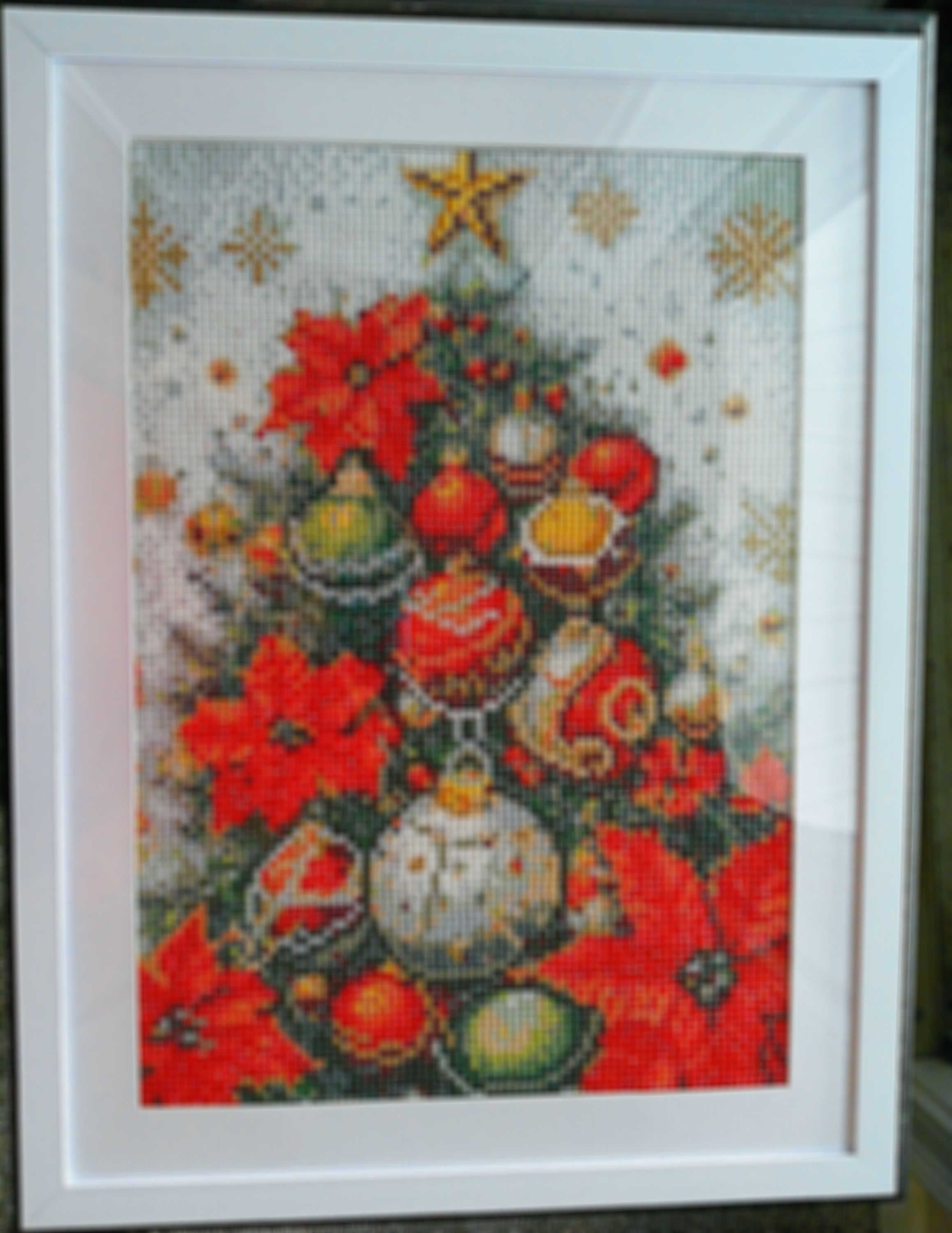 Christmas Tree Wall Art: 13X17X.5--Diamond Art Wall Decor