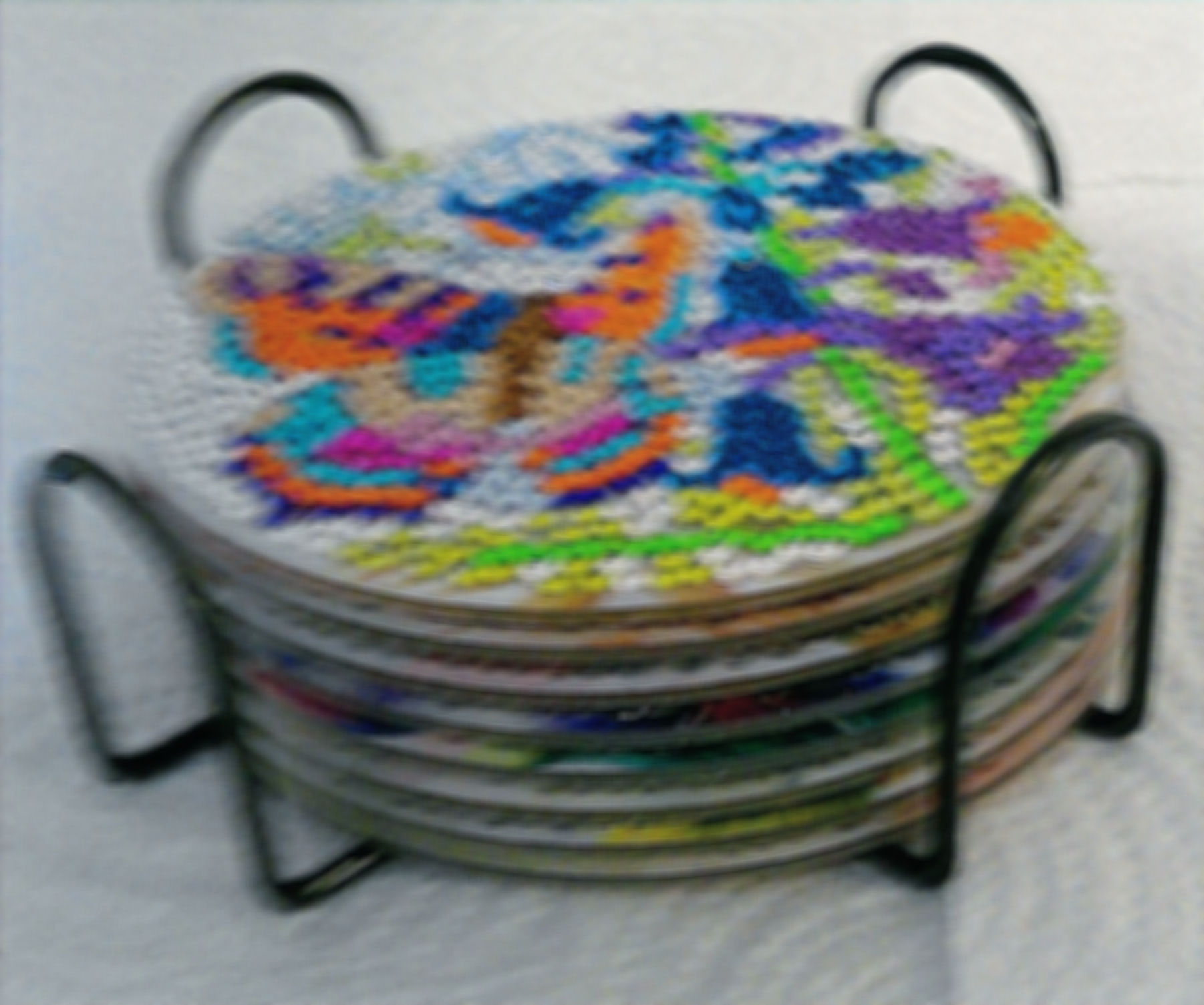 Coasters (Butterflies): 4-inch diameter with holder Table Decor