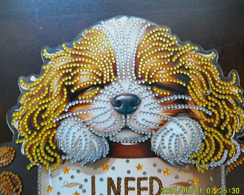 Thumbnail: I Need Coffee Table Sign: 9.5x10 with oval base--Diamond Art Table Decor