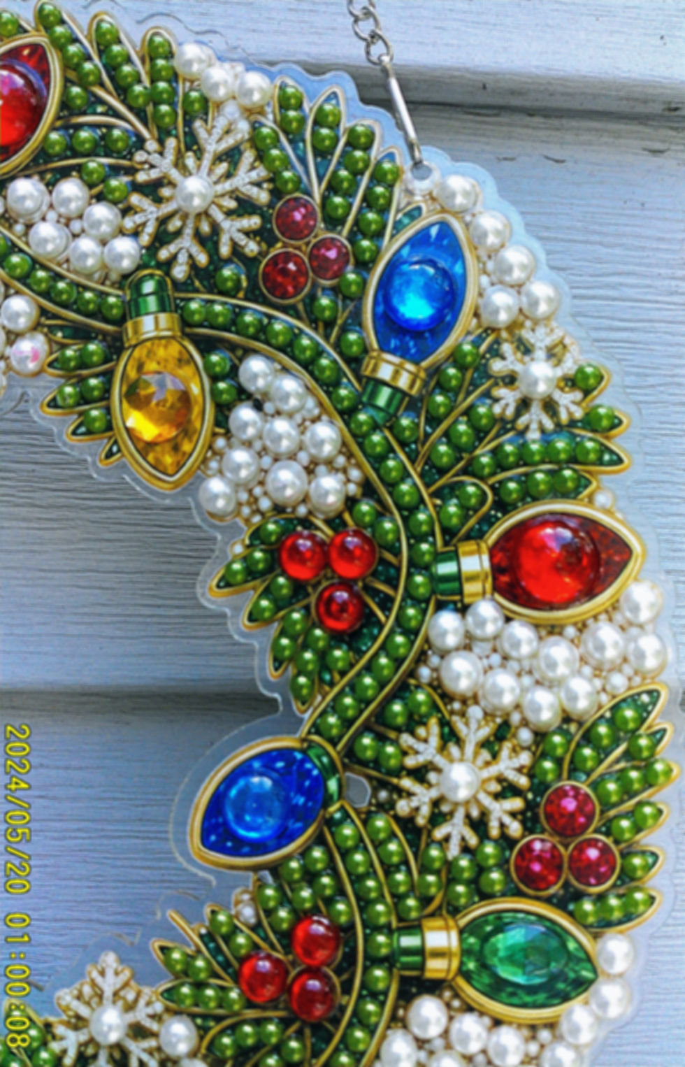 Thumbnail: Christmas Wall Art or Wall Decor: 9.5 diameter--Diamond Art Wall Decor