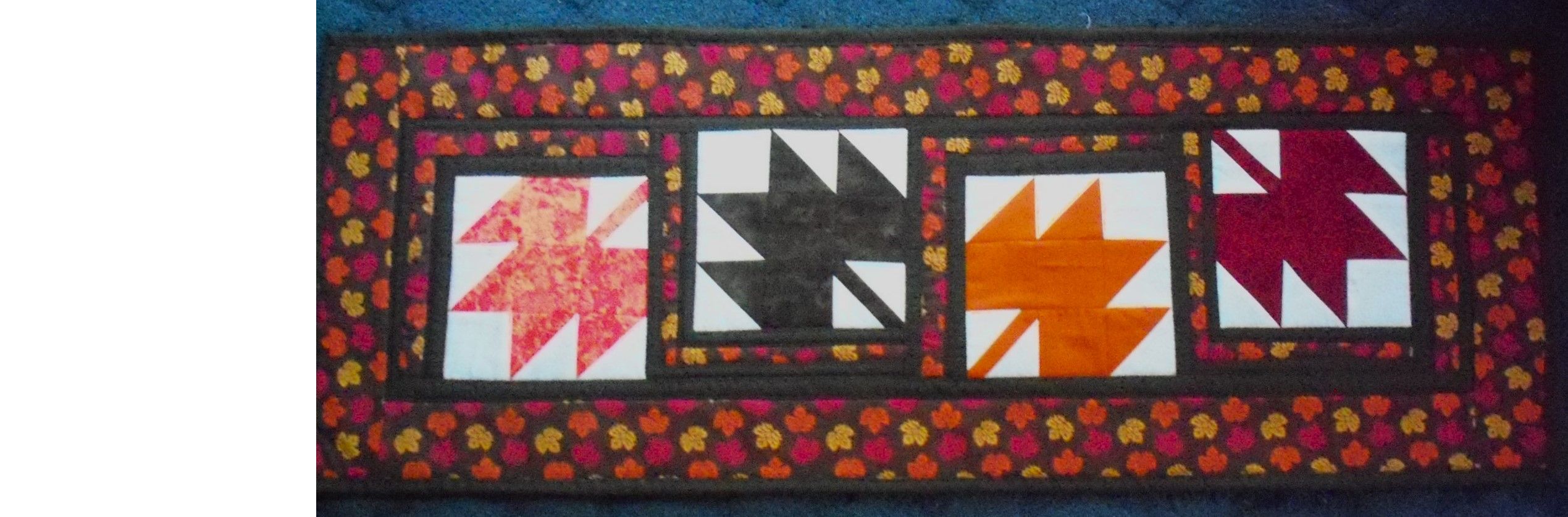 Fall Table Runner: 13x35.5--Pieced Table Decor