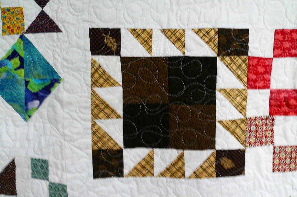 Thumbnail: Patchwork Quilt: 64x70 inches Pieced Bedding