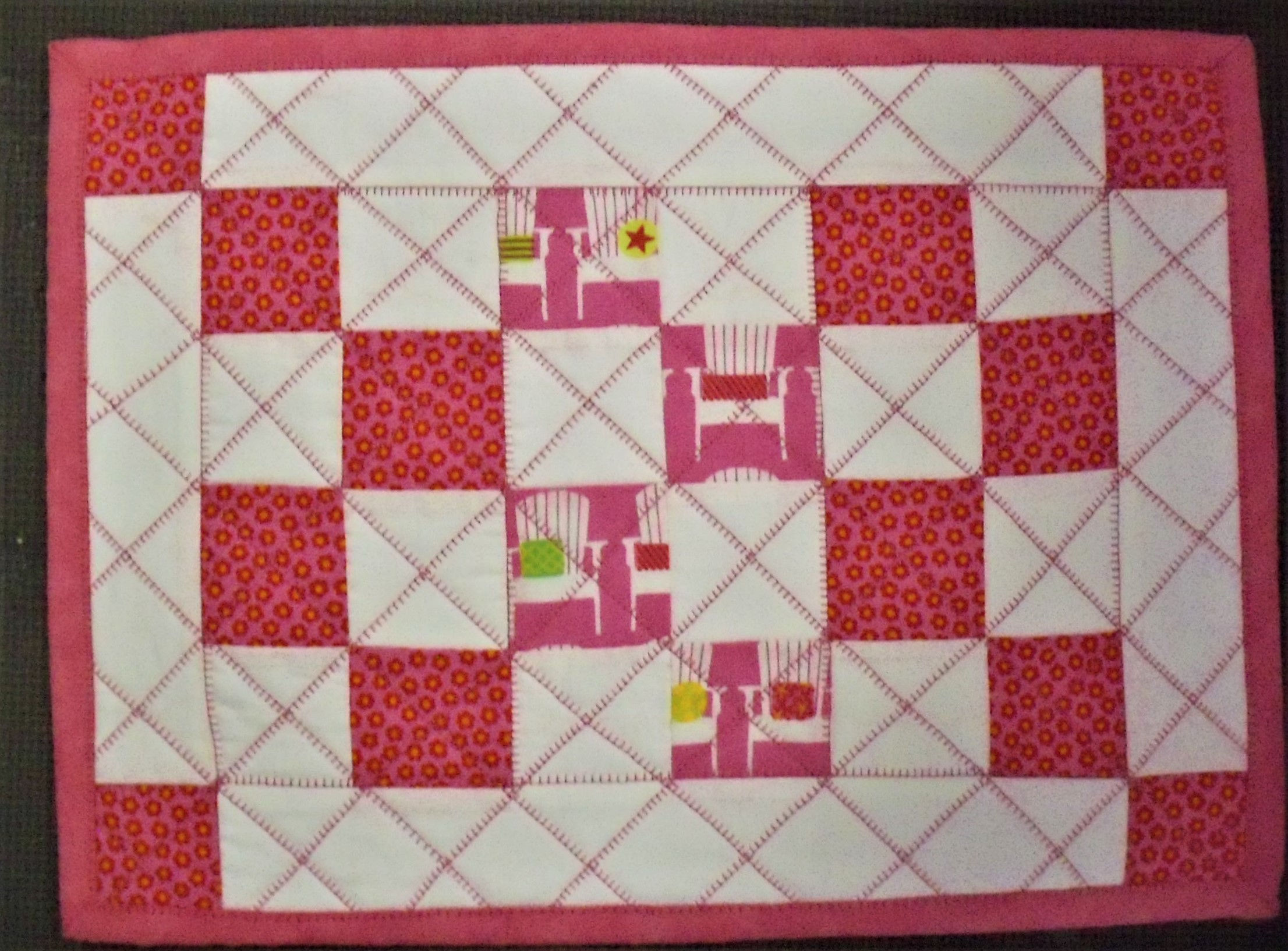 Set of 4: Summer Placemats: 11.5X15--Pieced Table Decor