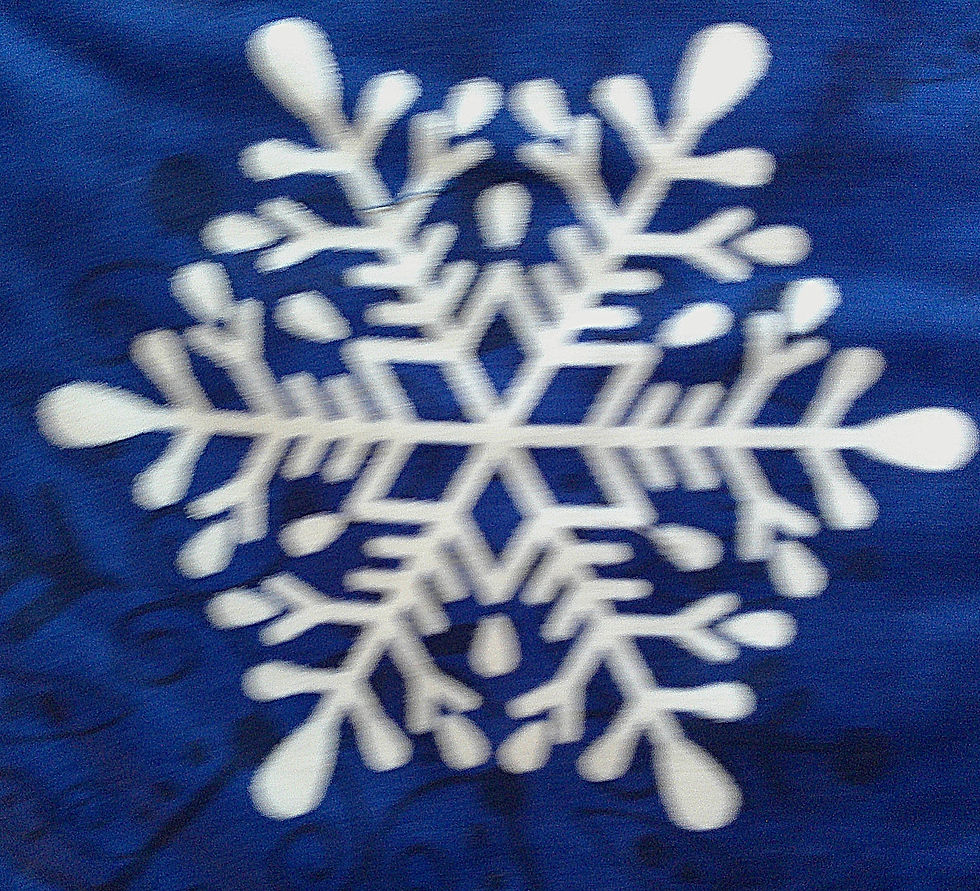 Thumbnail: Snowflacks Table Mat: 14x23 inches--Enhanced 6 panels & Pieced Table Decor