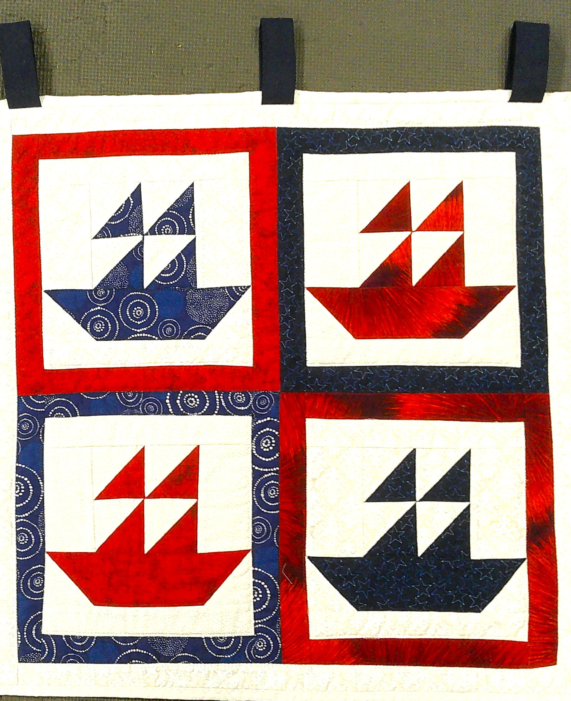 Sailing Ships Wall Quilt: 24X24