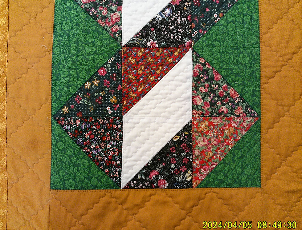 Thumbnail: Geometric Style Table Runner: 18x38--Pieced Homecrafted Table Decor