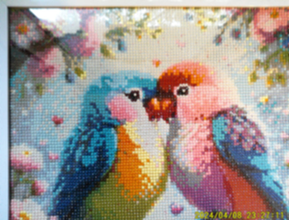 Thumbnail: Colorful Love Birds Diamond Art Wall Decor: 13X13