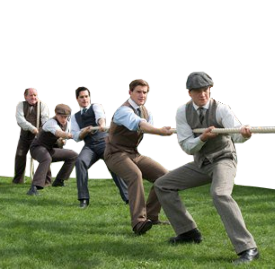 Synergy and Teams. Experiment tug-o'-var