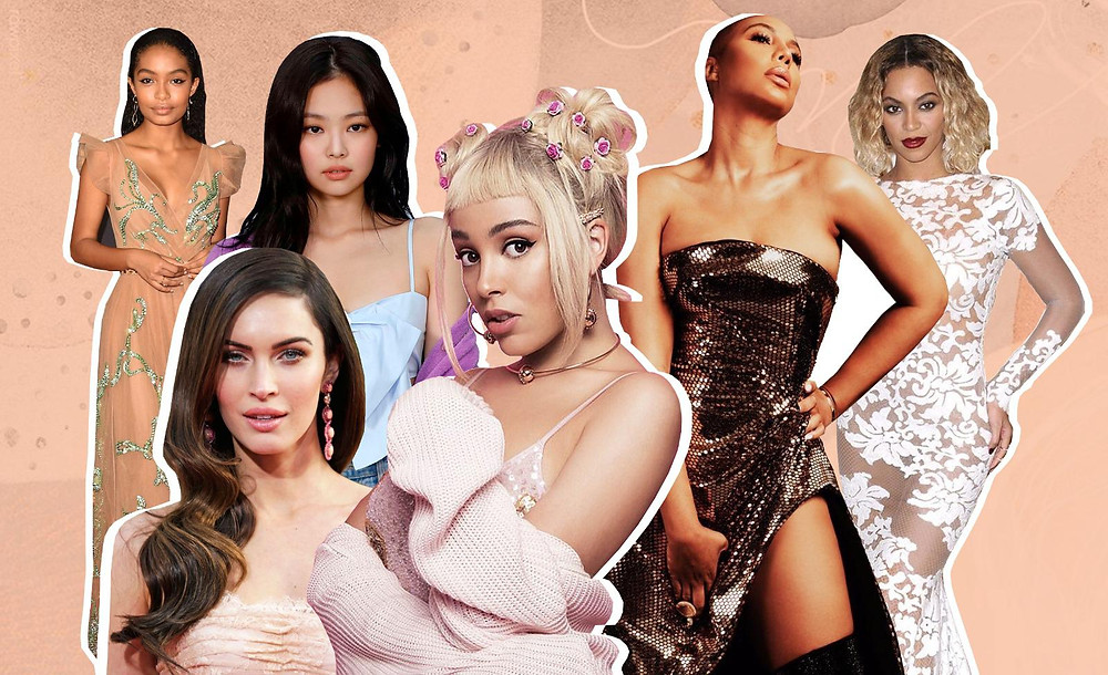 Yara Shahidi, Megan Fox, Jennie Kim, Doja Cat, Tamar Braxton and Beyoncé Knowles
