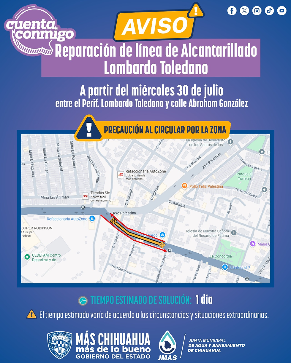 ¡Aguas! Van a cerrar dos carriles en el Toledano