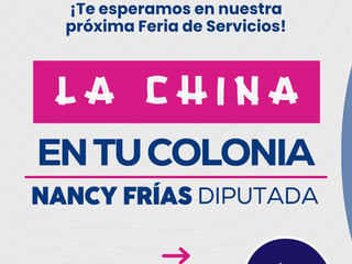 Anuncia diputada Nancy Frías próxima feria de servicios en colonia José Vasconcelos