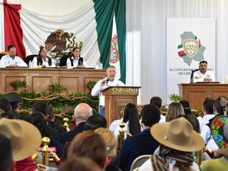 Conmemoran los tres poderes del Estado 114 años de iniciada la Revolución Mexicana, en Cuchillo Parado