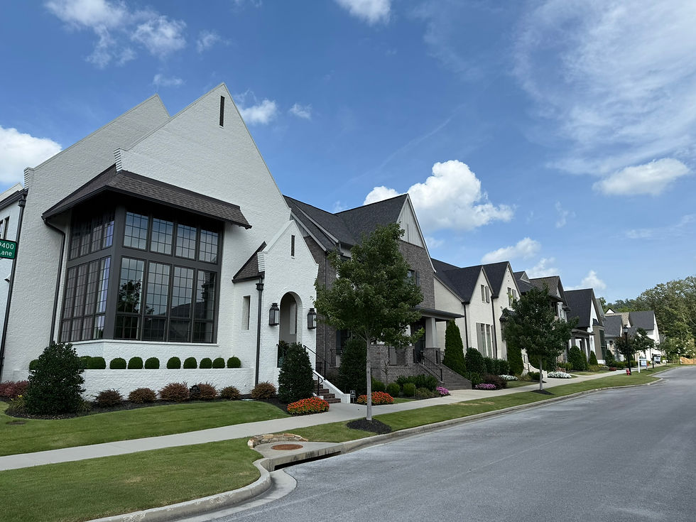 Residential street at Cambridge Square in Ooltewah, TN