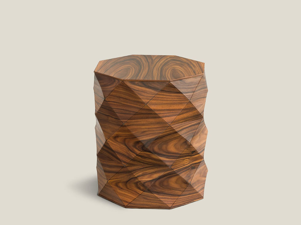 Diamond Wood small Rose side table