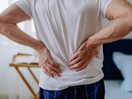 Old man cracking his back!