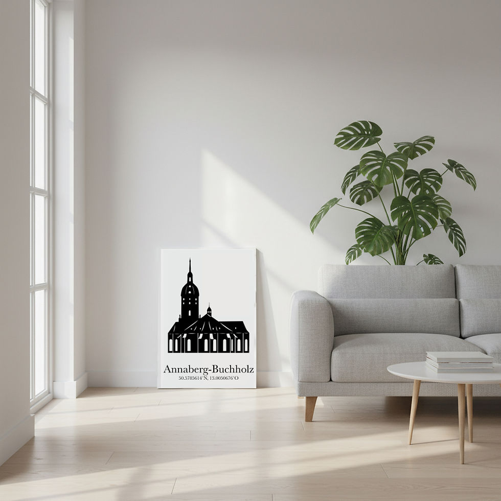Dekorationsvorschlag Poster St. Annen Kirche Wanddeko Frontansicht