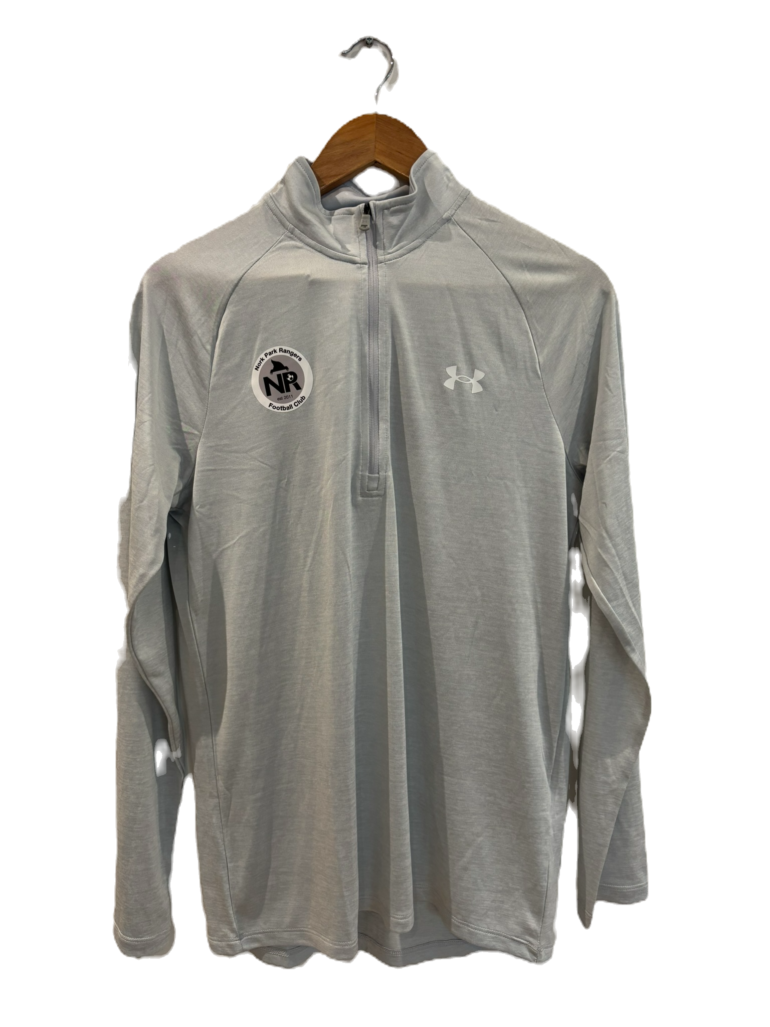 Mens Light GreyTech Half Zip Sweatshirt (lightweight)