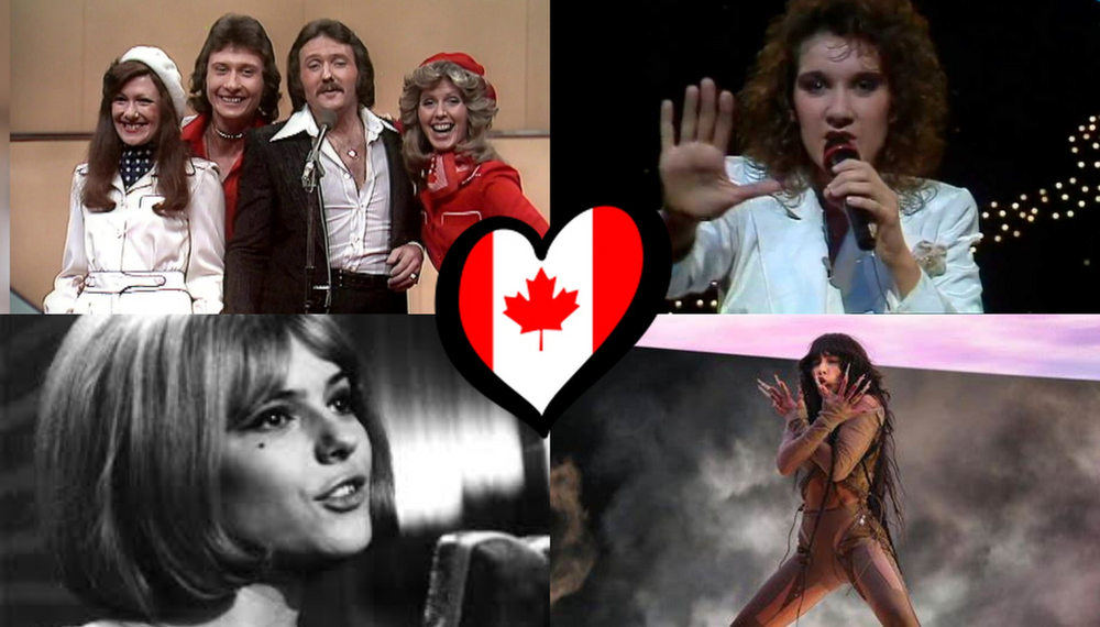 Eurovision winning songs that have charted on Canadian music charts