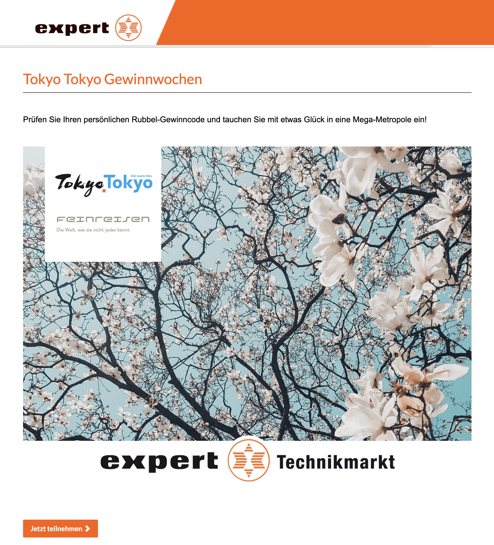 Expert Tokyo Gewinnspiel Seite