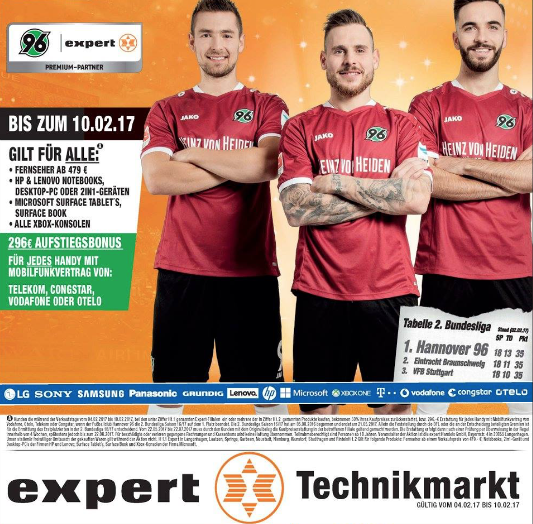 Expert Kampagne Hannover 96 inkl. Fotoshooting