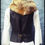 Miniature : Gilet à capuche cuir & fourrure