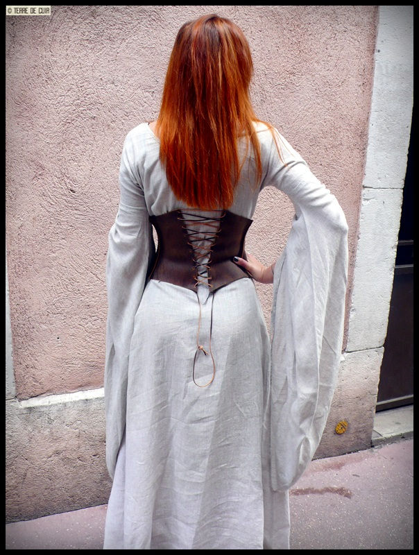 Miniature : Corset ceinture cuir style médieval