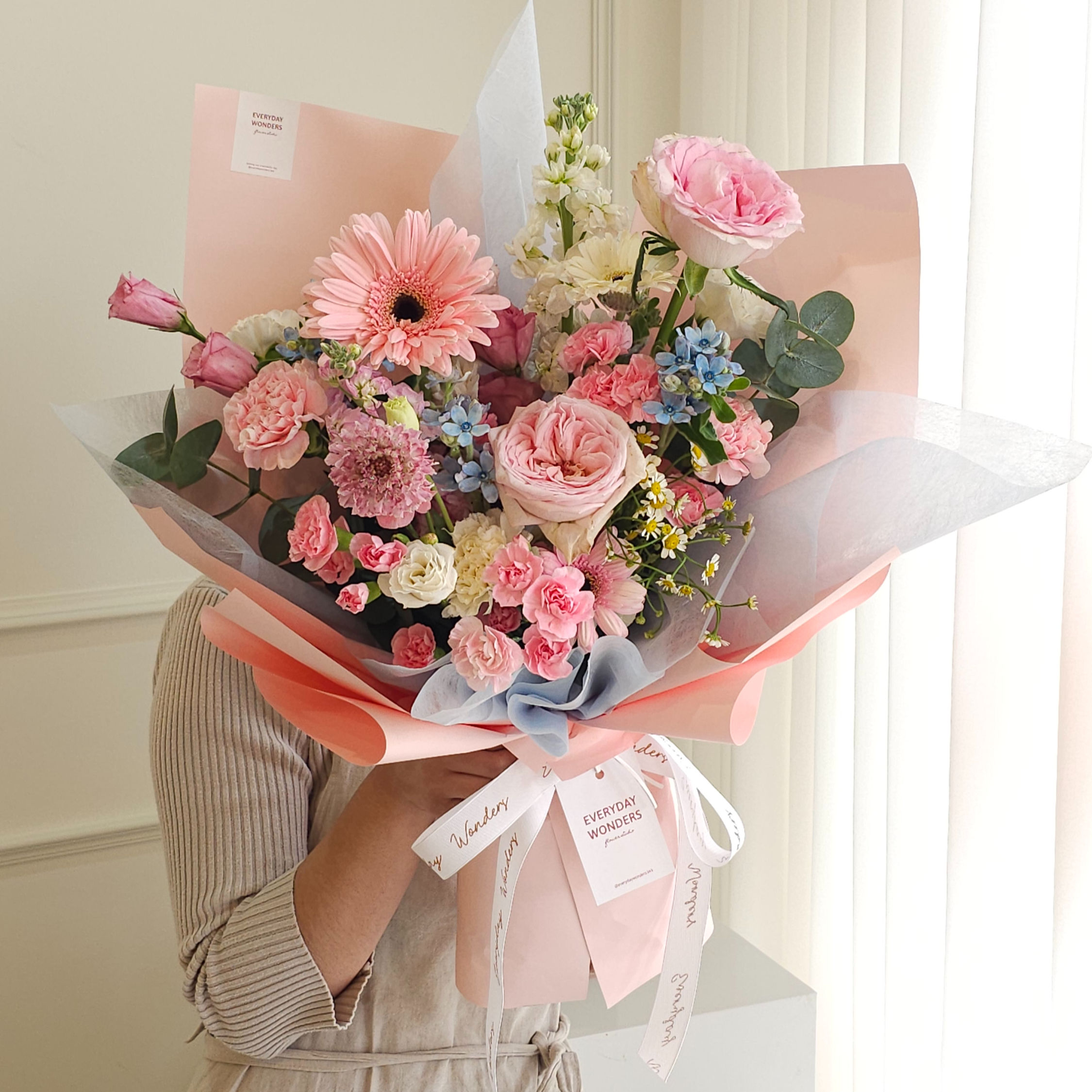 Seasonal Handtied size M : Pink&Blue