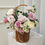 Thumbnail: Flower basket size S : Pastel - pink&soft yellow