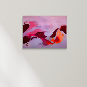 ELECTRIC DREAM RED PINK NEON ORANGE PAINTING