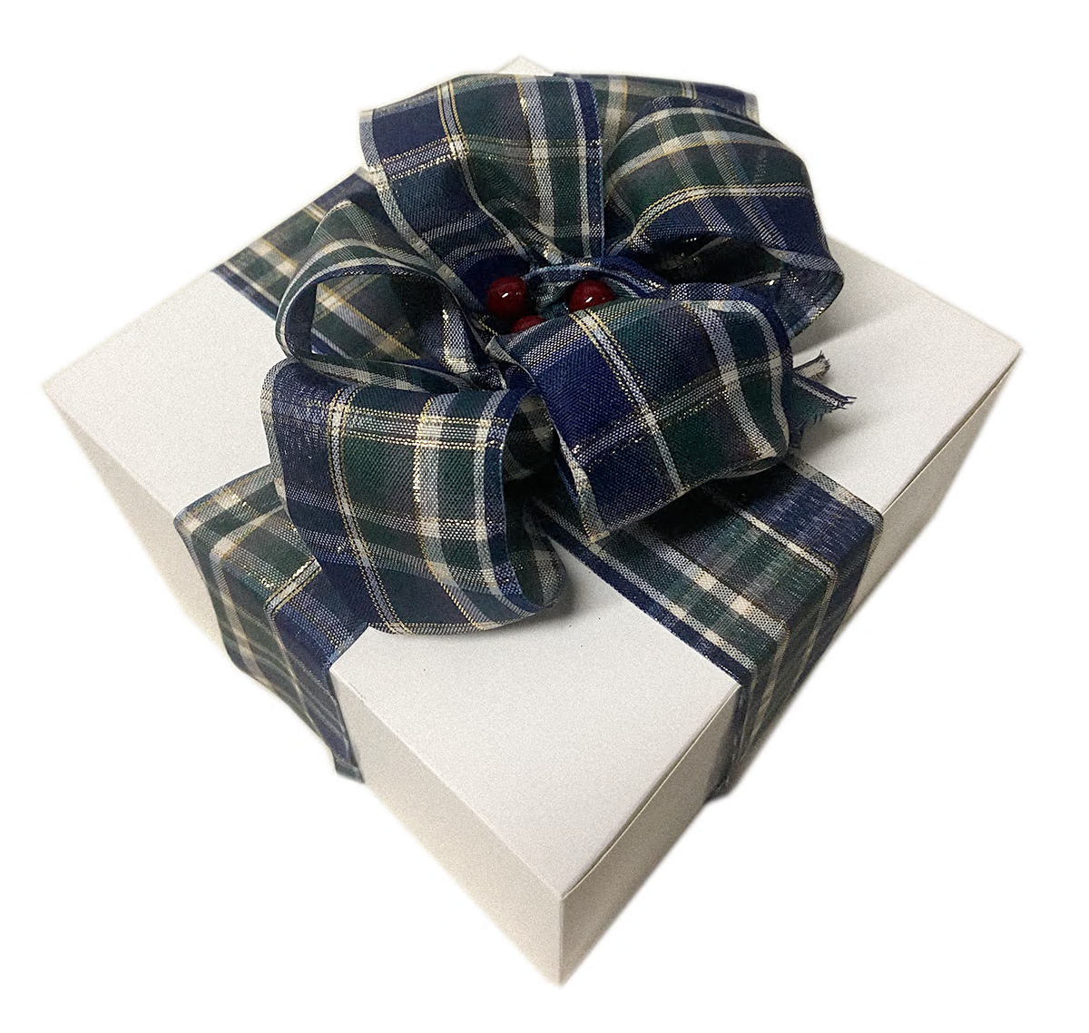 Green and Blue Plaid Double Tower