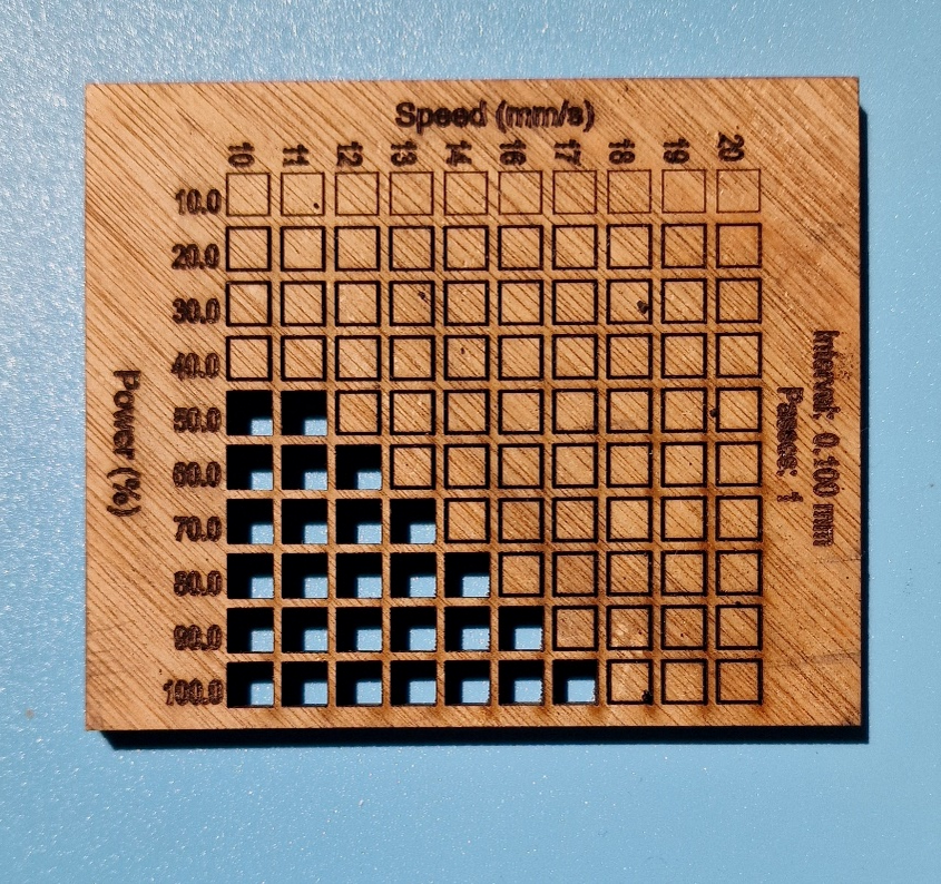 Laser Cutting Test 2