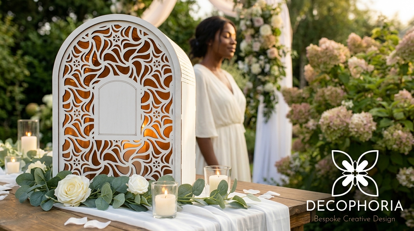 Hire the statement wedding look—without the storage stress: bespoke wooden & acrylic pieces you’ll love to keep