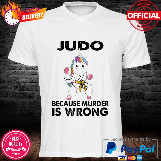 Mycheckoutshirts - Unicorn Judo because murder is wrong shirt