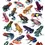 Thumbnail: Colorful Frog Wall Art, White Background, Dart Frog Poster