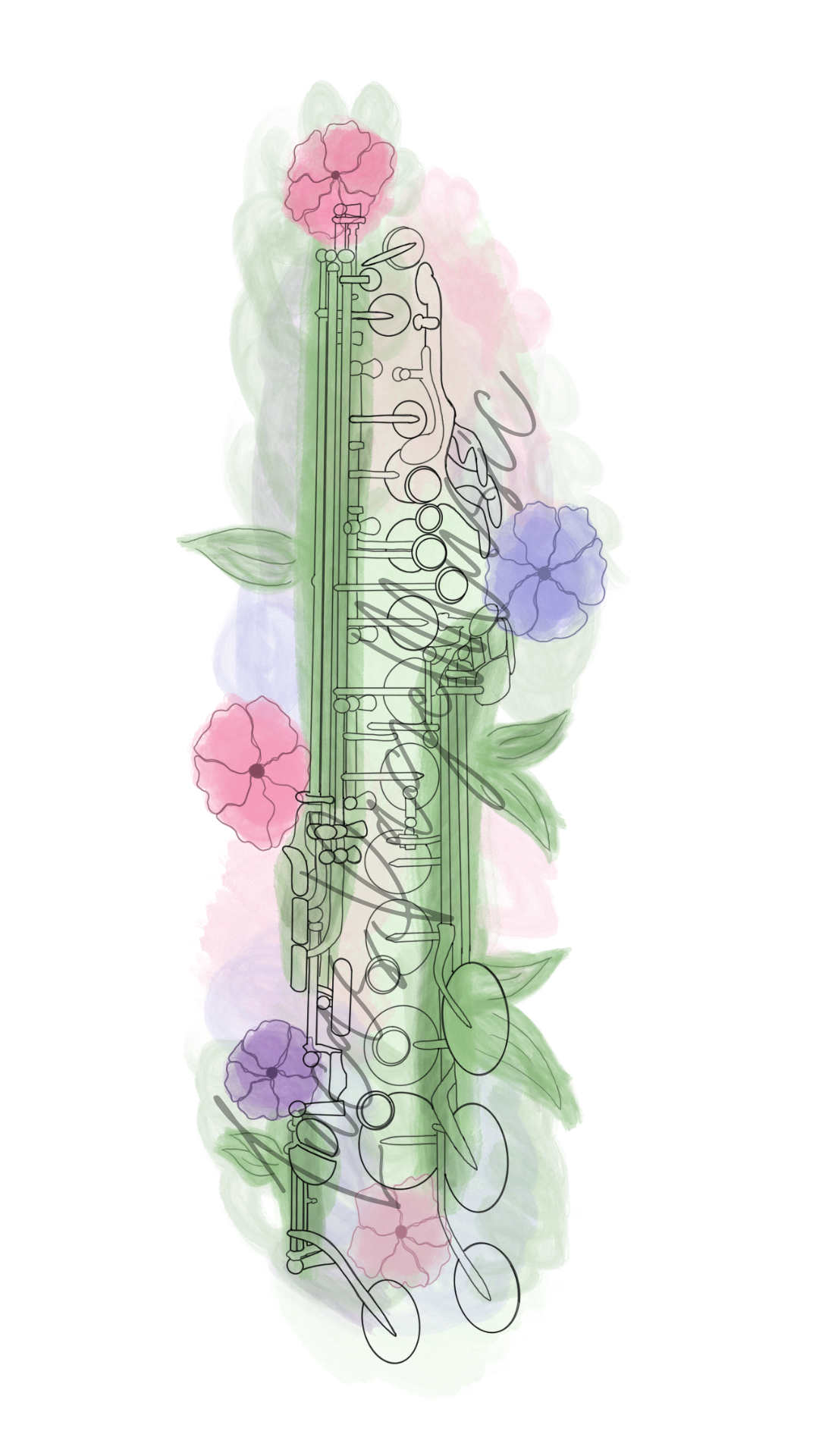 Digital Wallpaper Alto Saxophone