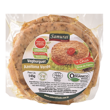 Samurai Foods.Linha Hamburgueres de Soja