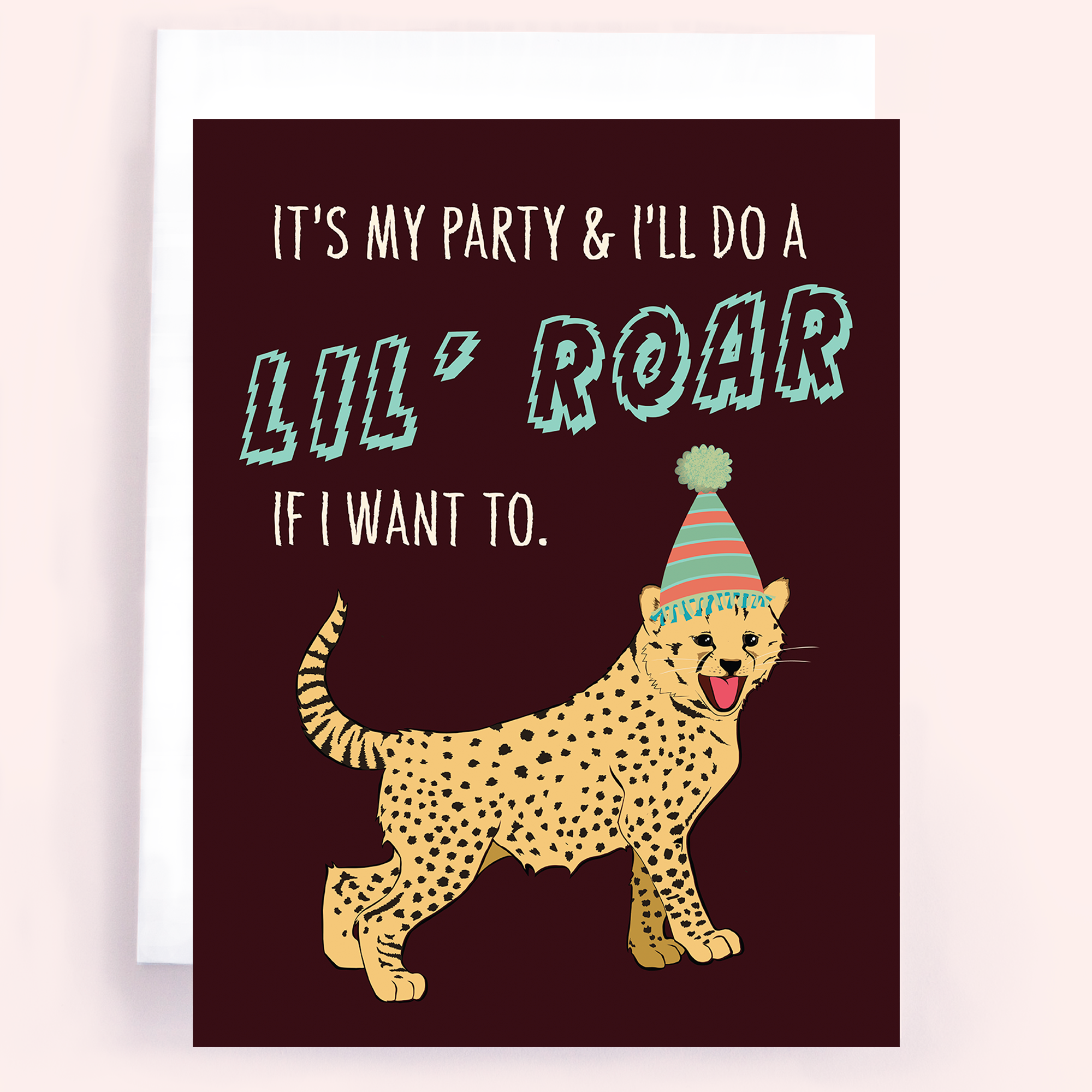 Party Baby Cheetah | Blank Card