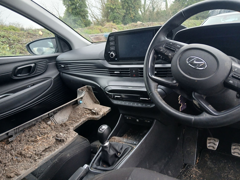 Thumbnail: Damaged Hyundai interior, stripped parts