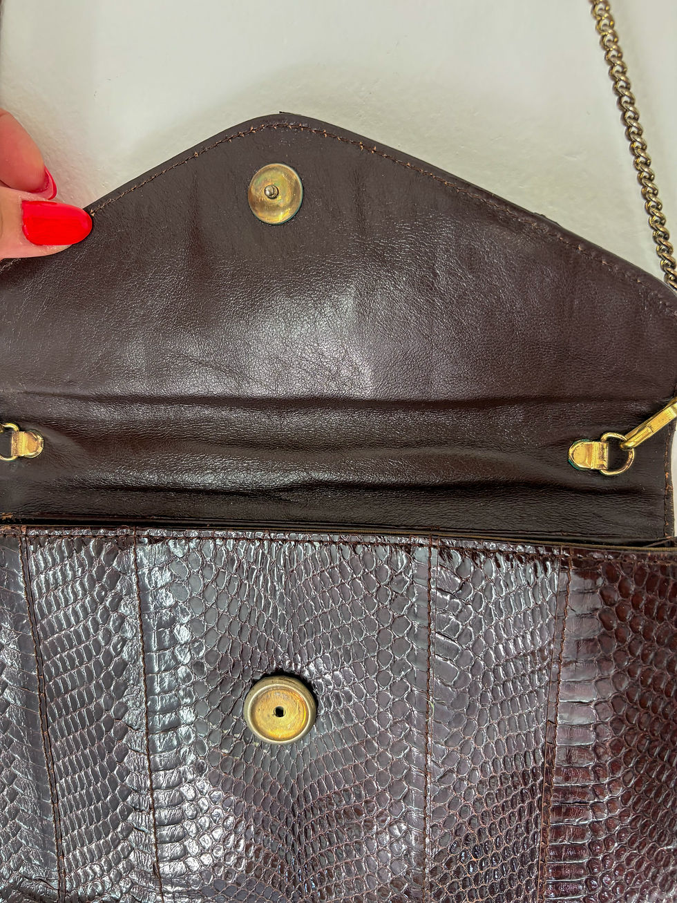 תמונה ממוזערת: Cocoa snake skin bag