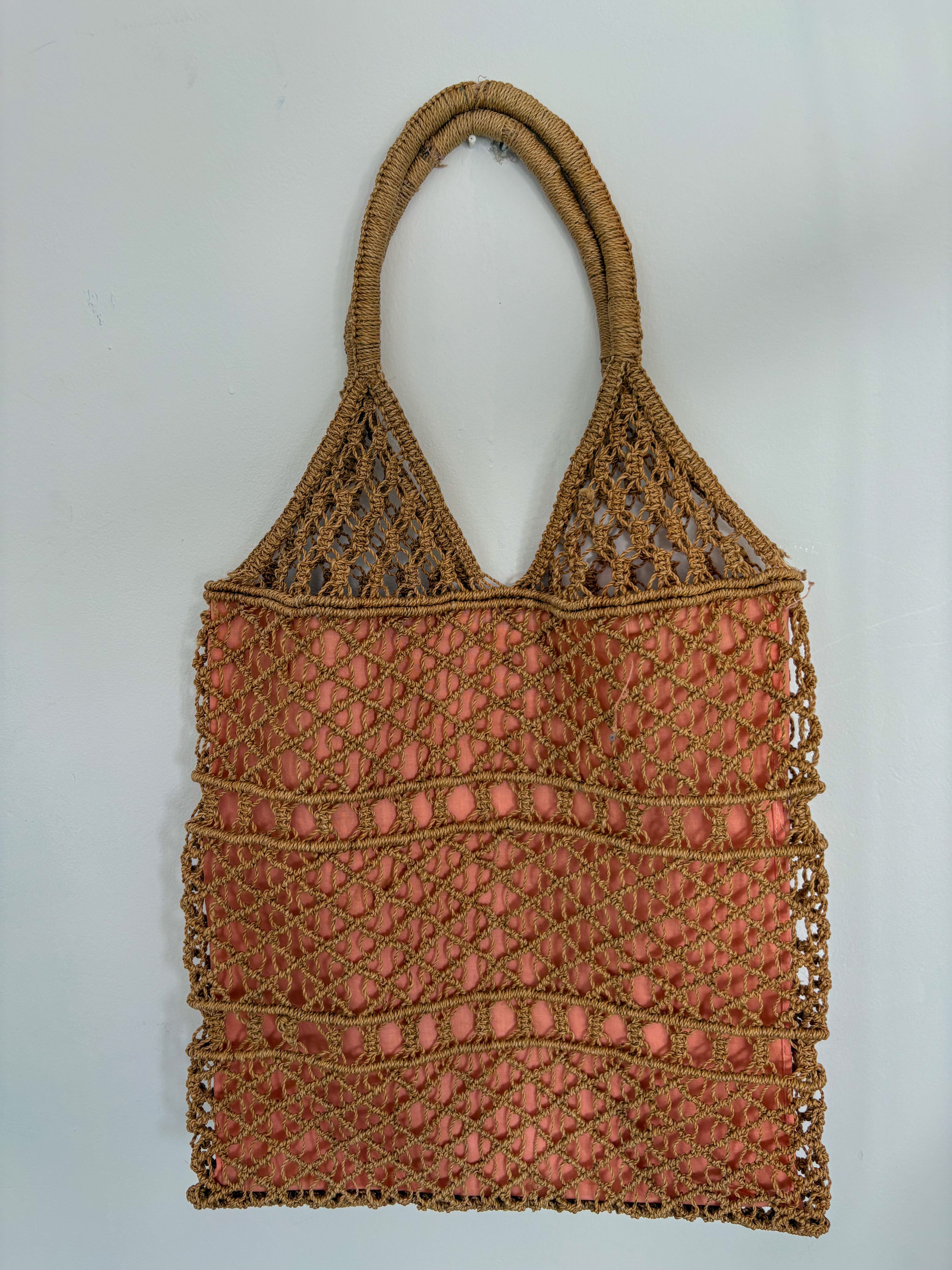 Rattan boho vintage bag