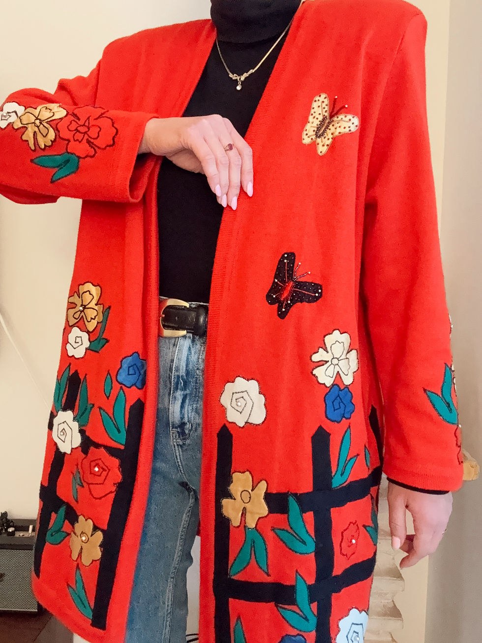 תמונה ממוזערת: Flowers & Butterflies kimono cardigan