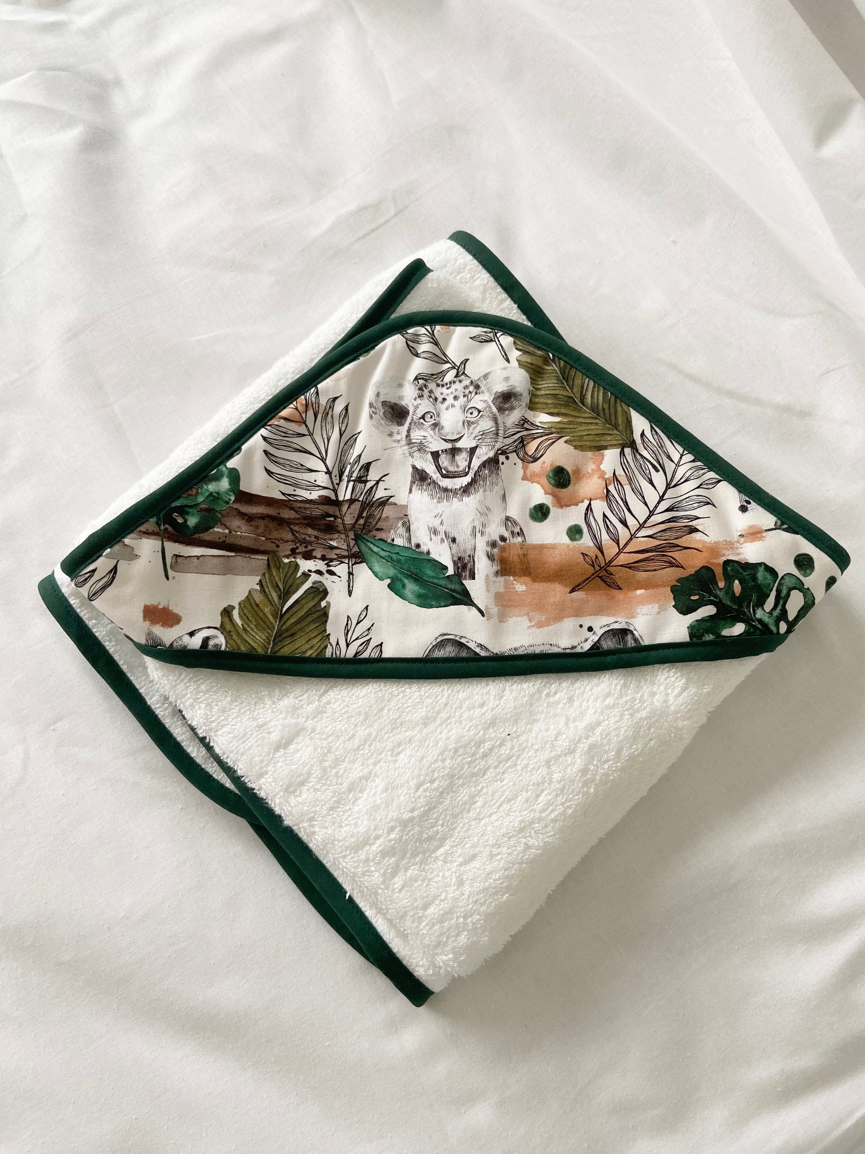 Cape de bain simple motif Savane