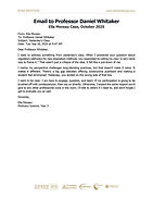 Message objecting to a classroom exchange where a comment was described as “naïve,” requesting professional respect and referencing student evaluations.