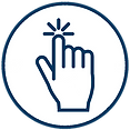 InterACCTives icon, a finger clicking the screen