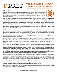 Working with Resistant and Difficult Students