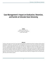 Case Management’s Impact on Graduation, Retention, and Suicide at Colorado State University